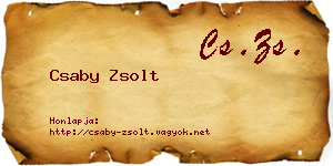 Csaby Zsolt névjegykártya
