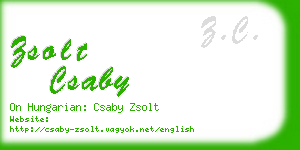 zsolt csaby business card